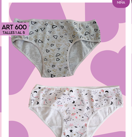 PACK X2 BOMBACHA DE NENA ESTAMPADA DE ALGODÓN Y LYCRA
