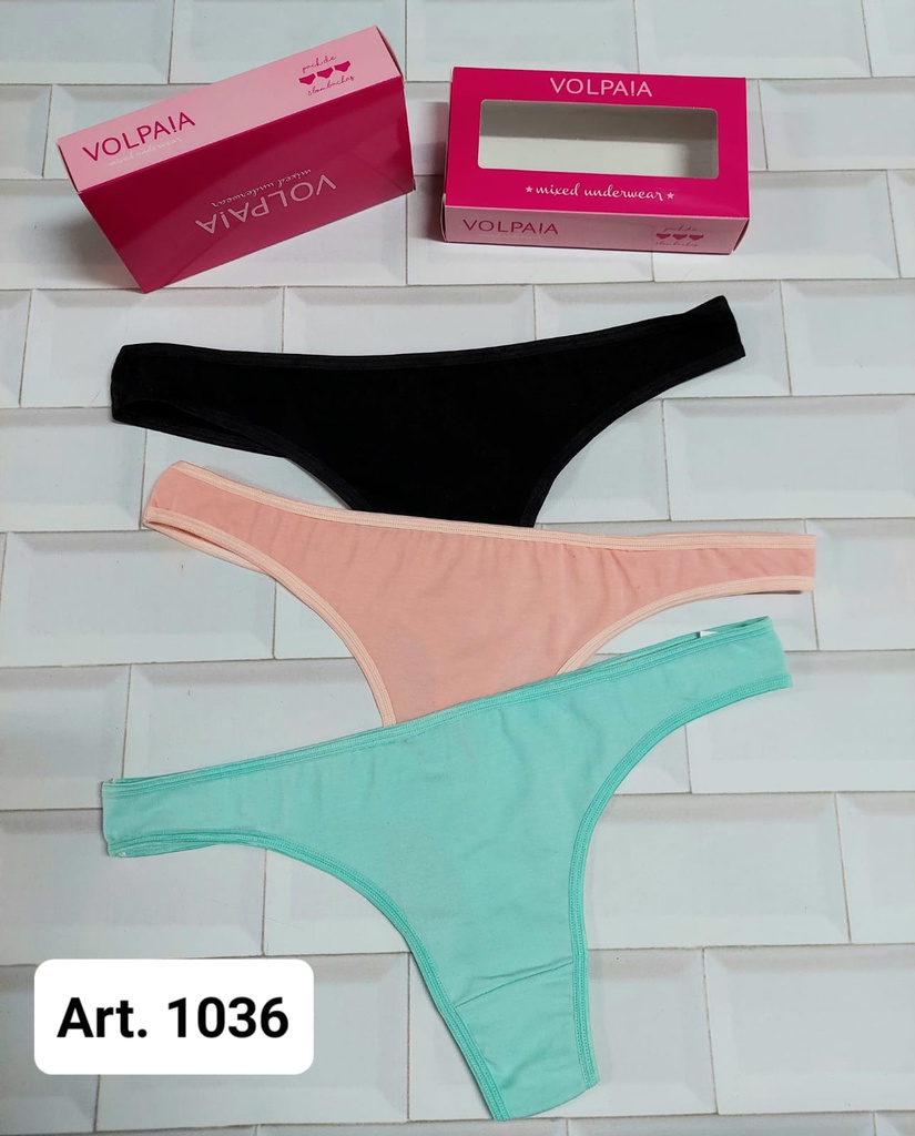 PACK X3 COLALES MAX LISAS DE ALGODÓN Y LYCRA