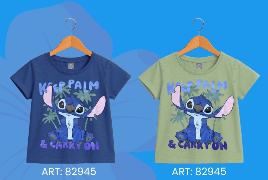 DESCUENTO 15% LIQUIDACION DE TEMPORADA! IVER.  REMERA MANGAS CORTAS "STITCH" INV.