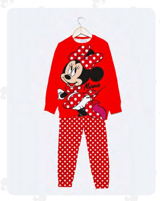 LIQUIDACION ! - INV. PIJAMA DE ALGODÓN Y MODAL ESTAMPADO &quot;MINNIE&quot; Y PANTALON GAMUZADO