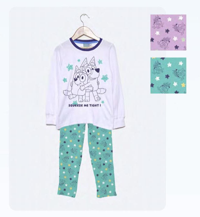LIQUIDACION ! - INV. PIJAMA DE ALGODÓN Y MODAL SUBLIMADO &quot;BLUEY&quot;