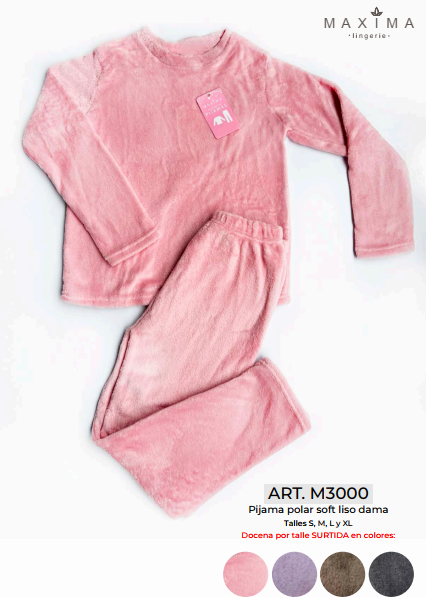 INV. PIJAMA DAMA LISO POLAR SOFT