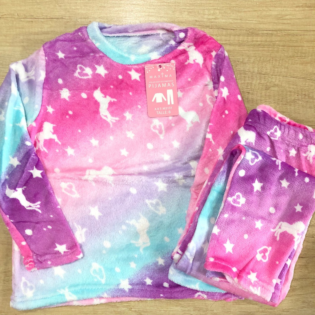 DESCUENTO 10% LIQUIDACION DE TEMPORADA!  INV. PIJAMA NENA ESTAMPADO POLAR SOFT