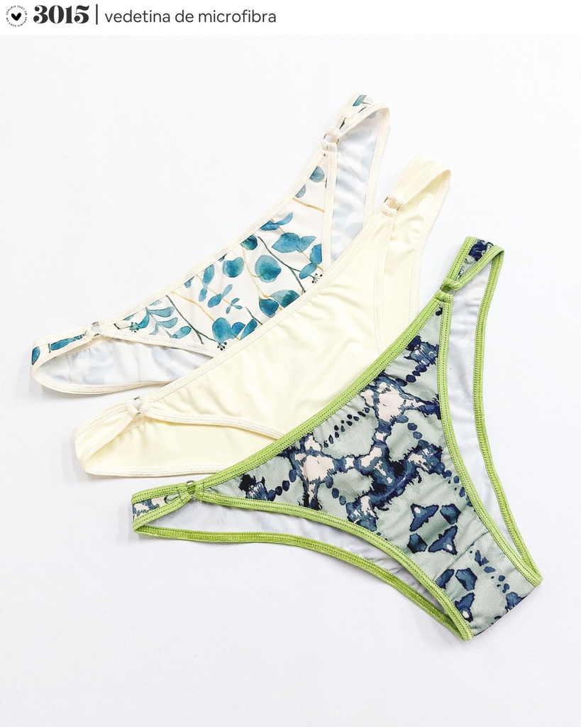 PACK X3 VEDETINA DE MICROFIBRA CON ARANDELAS