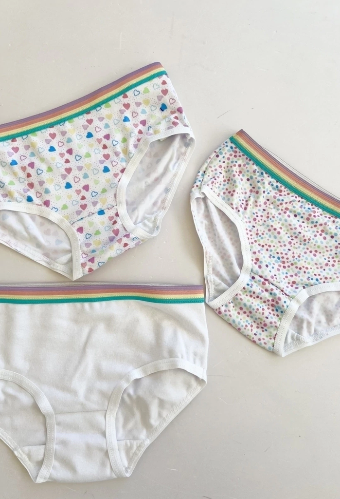 PACK X3 BOMBACHA NENA DE ALGODÓN Y LYCRA CON ELASTICO PERSONALIZADO