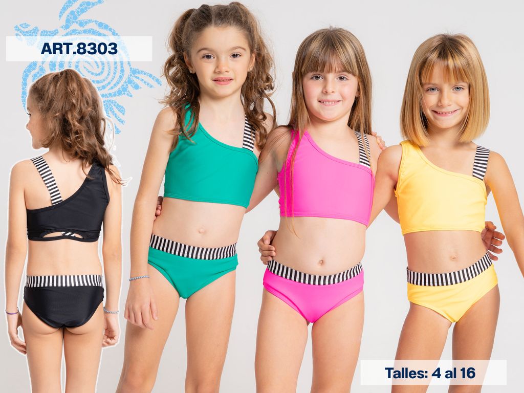 VER. MALLA BIKINI NENA LISA CON ELASTICO ANCHO RAYADO