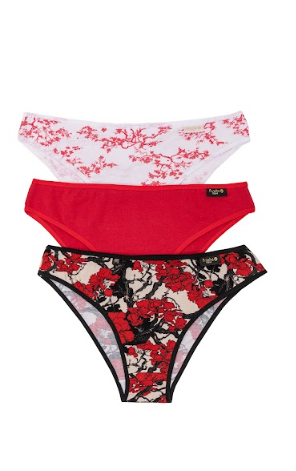 PACK X3 VEDETINA ESPECIAL DE ALGODÓN Y LYCRA ESTAMPADA