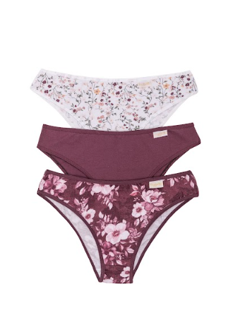 PACK X3 VEDETINA ESPECIAL DE ALGODÓN Y LYCRA ESTAMPADA "LIBERTY"
