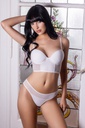 CONJUNTO BUSTIER DE MICROFIBRA Y TUL PLUMETI CON COLALES