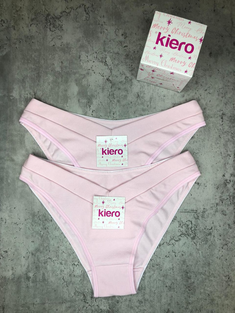 ROSA VEDETINA DE ALGODÓN Y LYCRA CINTURA DOBLE