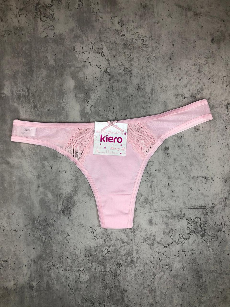 ROSA COLALES DE ALGODÓN Y LYCRA CON PUNTILLA