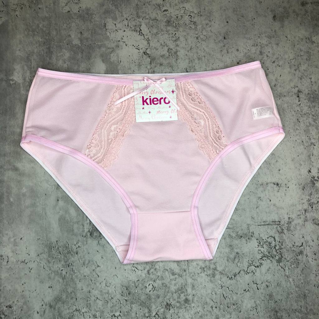 ROSA TIRO CORTO DE ALGODÓN Y LYCRA CON PUNTILLA