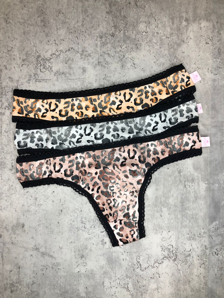 PACK X3 COLALES DE ALGODONY LYCRA ESTAMPADA
