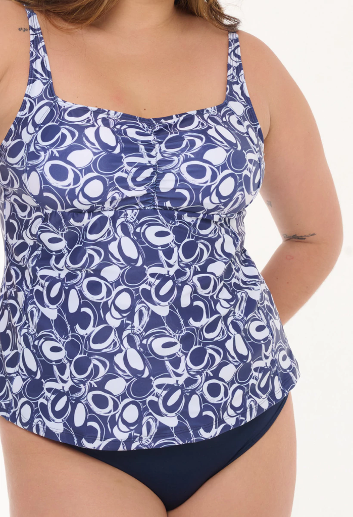 VER. MALLA TANKINI TIRO CORTO ESTAMPADA