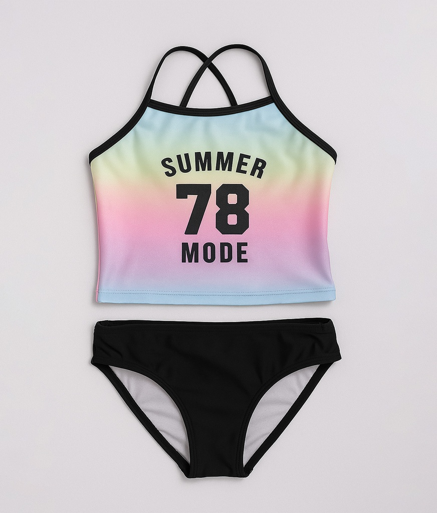 VER. MALLA BIKINI TOP DEGRADE CON CULOTE LISO