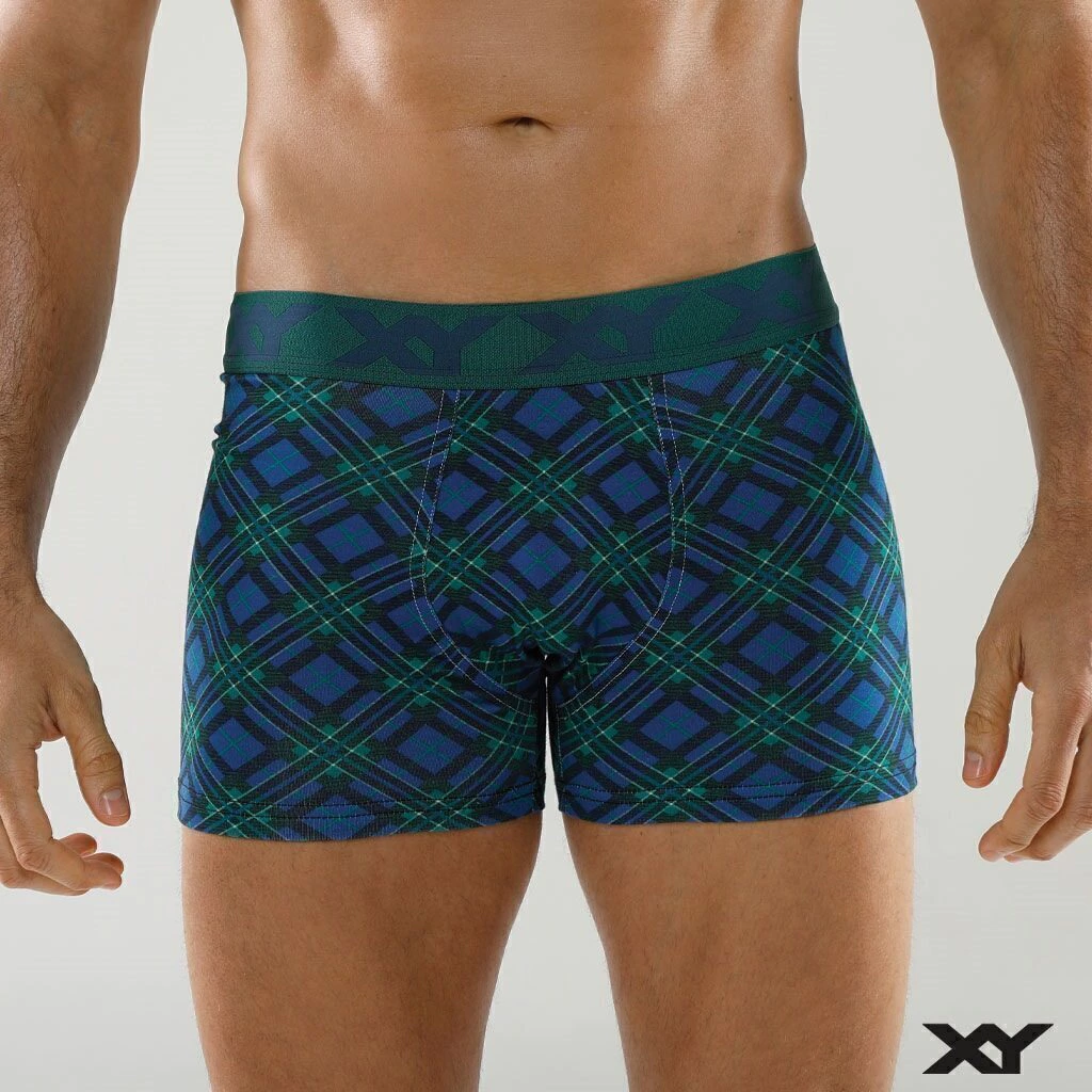 BOXER DE ALGODON Y LYCRA ESTAMPADO "SQUARE"