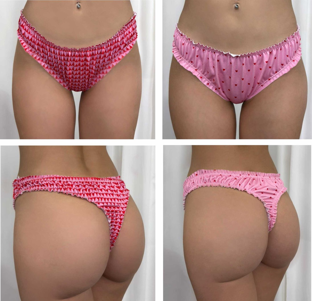 PACK X 2 COLALES FRUFRU ESTAMPADAS SAN VALENTIN