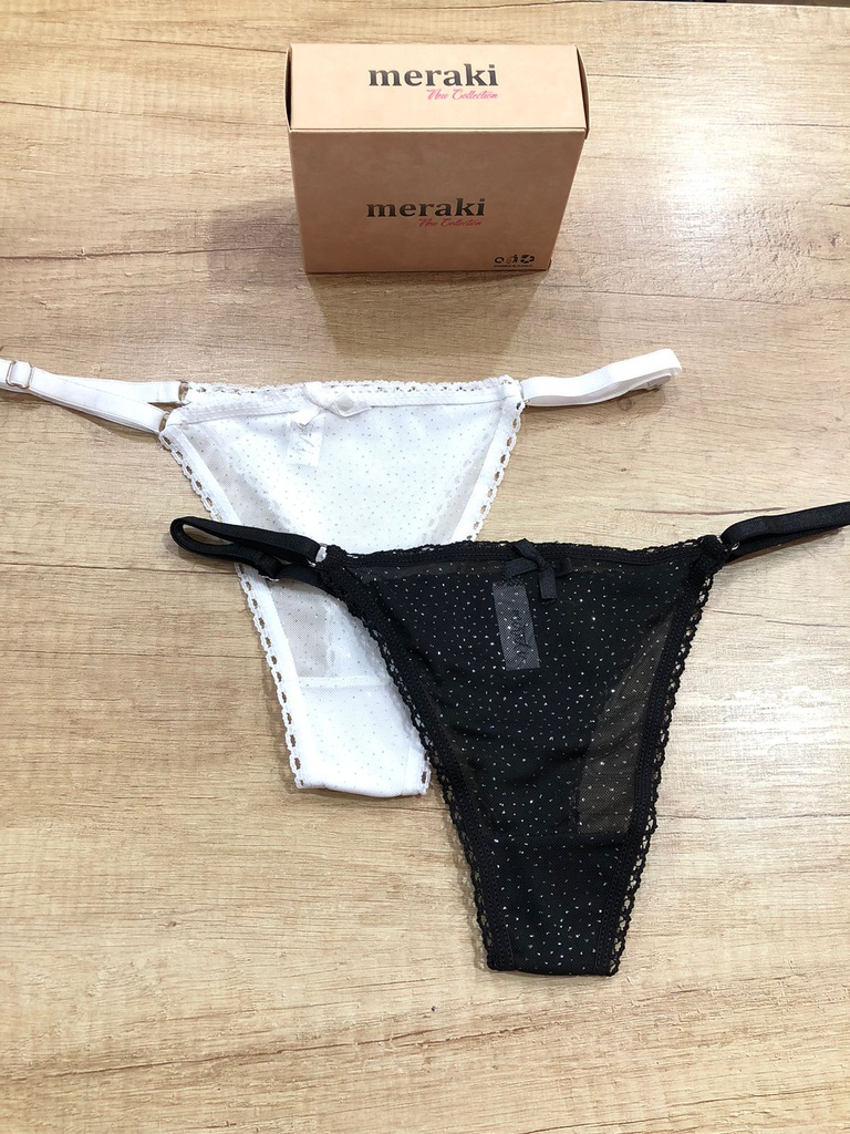 PACK X2 COLALES REGULABLE DE ALGODÓN Y LYCRA CON BRILLOS