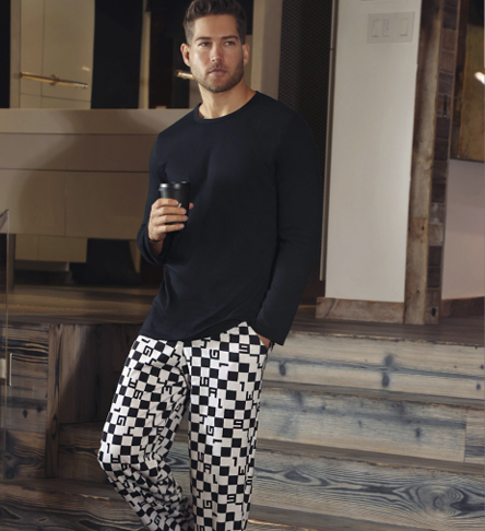 DESCUENTO 10% LIQUIDACION DE TEMPORADA! INV. PIJAMA DE HOMBRE CAMISETA LISA Y PANTALON ESTAMPADO