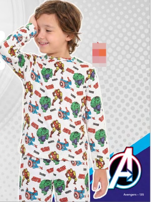  INV. PIJAMA GAMUZADO SUBLIMADO "AVENGERS"