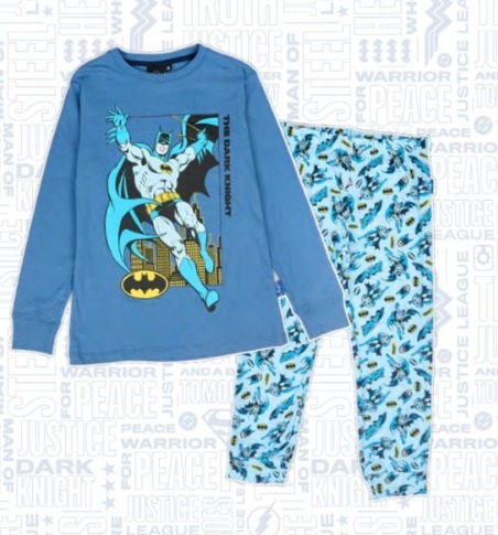 DESCUENTO 10% LIQUIDACION DE TEMPORADA! INV. PIJAMA DE ALGODÓN ESTAMPADO CON PANTALON SUBLIMADO "BATMAN"