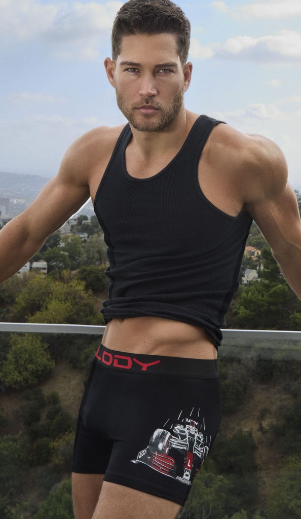 PACK X2 BOXERS DE ALGODÓN Y LYCRA CON ESTAMPA LOCALIZADA "F1"