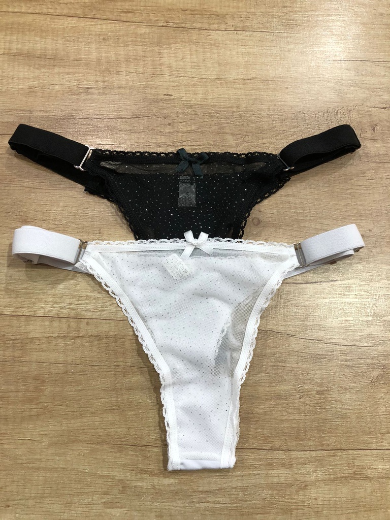 PACK X2 COLALES REGULABLE CON ELASTICO ANCHO Y DETALLE DE BRILLOS