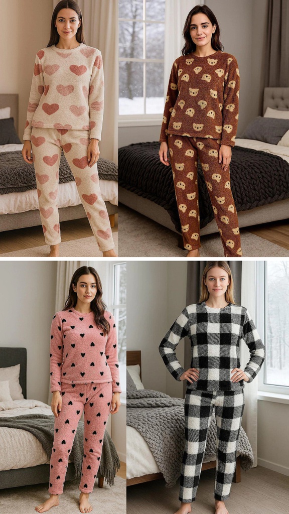 DESCUENTO 10% LIQUIDACION DE TEMPORADA! INV. PIJAMA DE CORDERITO ESTAMPADO