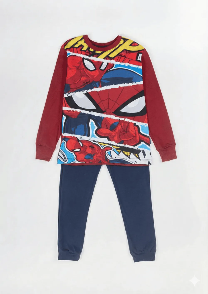 DESCUENTO 10% LIQUIDACION DE TEMPORADA! INV. PIJAMA DE ALGODÓN Y MODAL SUBLIMADO CON PANTALON LISO "SPIDER MAN"