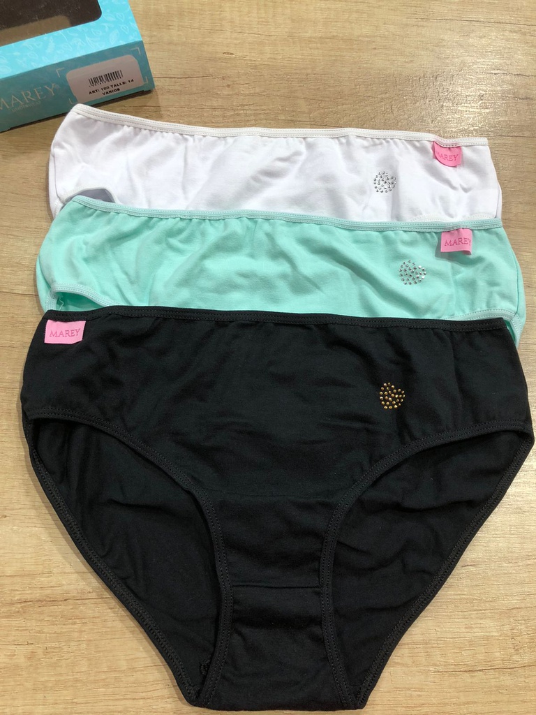 PACK X3 BOMBACHA NENA LISAS DE ALGODÓN Y LYCRA