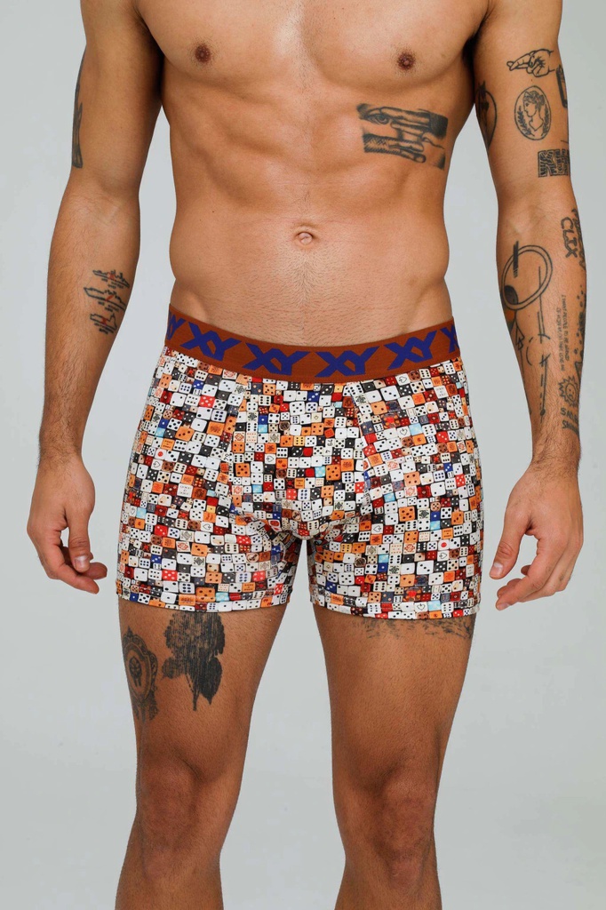 BOXER DE ALGODÓN Y LYCRA ESTAMPADO "LAS VEGAS"