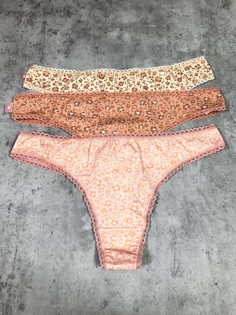 PACK X3 COLALES MAX DE ALGODÓN Y LYCRA ESTAMPADA