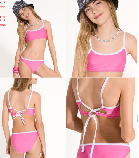 VER. MALLA BIKINI NENA TOP CON BRETELES REGULABLES Y VEDETINA