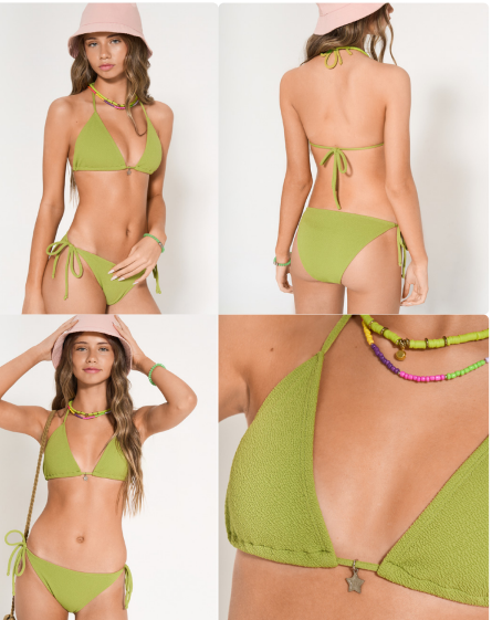 VER. MALLA BIKINI TRIANGULITO TEXTURADO CON TAZAS DESMONTABLES Y VEDETINA PARA ATAR