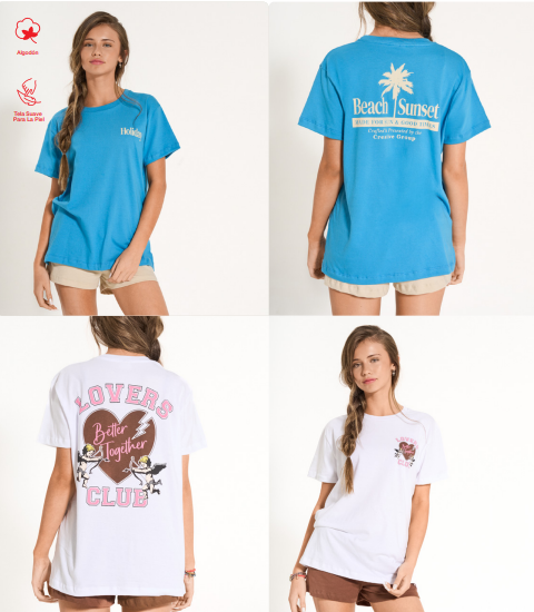 VER. PIJAMA TEENS REMERA CON ESTAMPA LOCALIZADA Y SHORT LISO