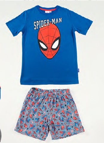 VER. PIJAMA REMERA DE ALGODÓN Y SHORT SUBLIMADO "SPIDER MAN"