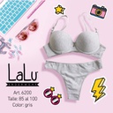 CONJUNTO TAZA SOFT  ALG/LYCRA C/DIJE Y BASE.