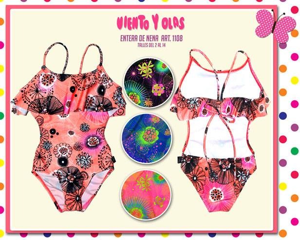 MALLA TRIKINI DE NENA ESTAMPADA "FLORES"