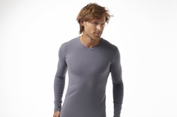 [XY4010] INV. CAMISETA MANGA LARGA CON CUELLO EN &quot;V&quot; DE ALGODON Y LYCRA LISO