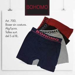 [SAYS700.1] BOXER ALGODON SEAMLESS LISO BOHOMO