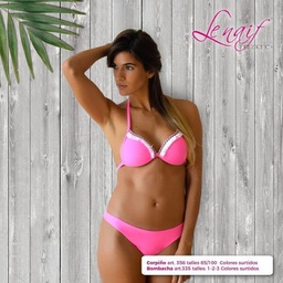 [NAIF356] LIQUIDACION -15% DESCUENTO ! MALLA CORPIÑO TRIANGULO SOFT BORDADA C/FLECOS