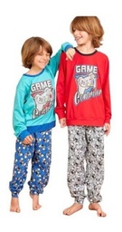 [MAR8020]  INV. PIJAMA INTERLOCK ESTAMPADO "JOYSTICK"