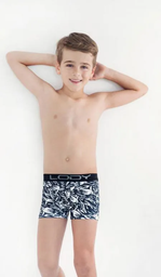[LM620] BOXER NIÑOS DE ALG LYCRA ESTAMPADO TIBURONES
