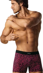 [BAK2073] BOXER ALGODON Y LYCRA ESTAMPADO LINEAS,ELASTICO LISO 