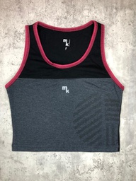 [MK710002] LIQUIDACION -15% DESCUENTO ! MK SPORT MUSCULOSA DEPORTIVA DE LYCRA LISO COMBINADO