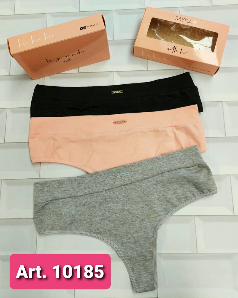 Pack x 3 Culotte less alg/lycra c/cintura