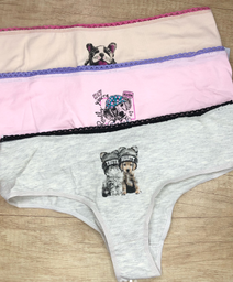 [SAY10302] PACK X3 CULOTTE CLASICO ALGODON Y LYCRA ESTAMPADO
