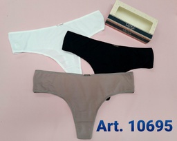 [SAY10503] Pack x 3 Culotte less microfibra c/chapita