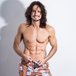 [LODS228] VER. MALLA  TRAJE DE BAÑO DE HOMBRE ESTAMPADO FLORES TROPICALES