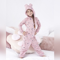 [KAUPW319]  INV. PIJAMA ENTERITO DE INVIERNO ESTAMPADO CON CIERRE Y PUÑOS DE NENA